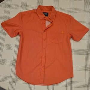 Stylish Salmon Button-Down Shirt for Men